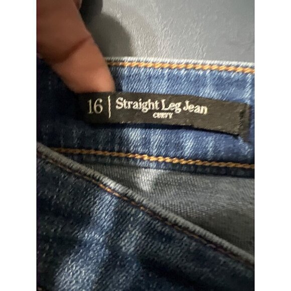 Talbots Womens Straight Leg Jeans Size 16 Blue Denim - Picture 4 of 11